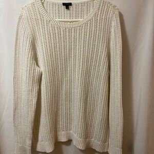Talbots Cream Crew Neck Sweater